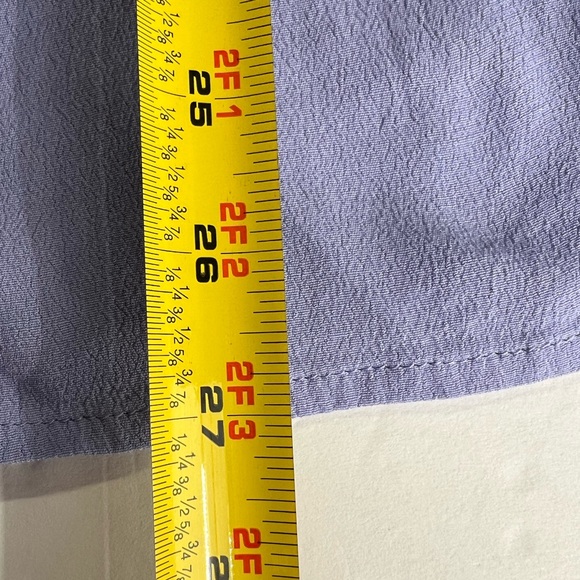 Chico’s L blue purple rayon popover top office lightweight business casual - Picture 10 of 10